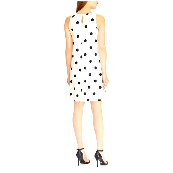 NWT Ann Taylor Sleeveless A-line Polka Dots Dress - Picture 3 of 15